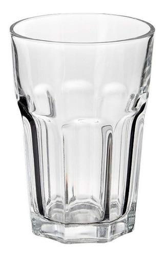 Vaso Facetado Vidrio Gaseosa Bristol Oslo Casablanca 400cc