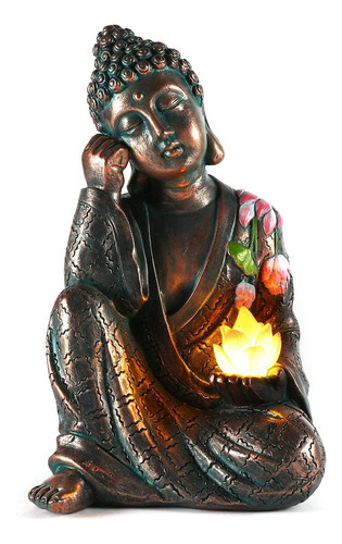 Estatua De Jardín De Buda Meditando Zen Al Aire Libre,...