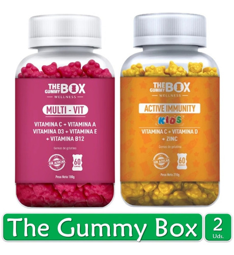 Imagen 1 de 7 de The Gummy Box Ative Immunity Kids + Multi Vit