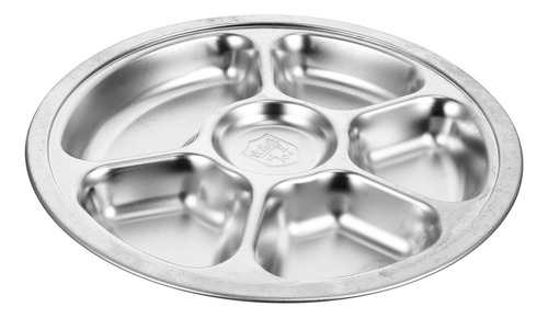 Plato Dividido Para Servir Comida De Acero Inoxidable De 1 P