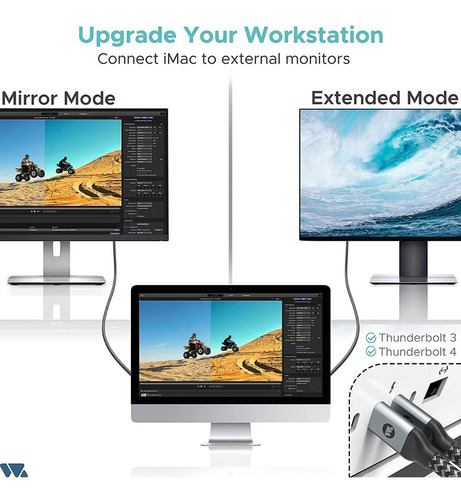 Cable Usb C A Hdmi 4k, Warrky Thunderbolt 3 A Hdmi iPad Pro
