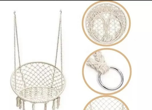 Imagen 3 de 11 de Hamaca Sillon Columpio Macrame
