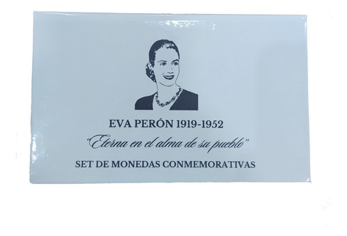 Set Monedas Conmemorativas Eva Perón Grande C/ Monedas