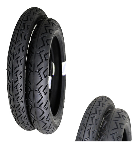 Pneu Par 80/100-14 60/100-17 Pop Crypton 115 Moby C/ Camara