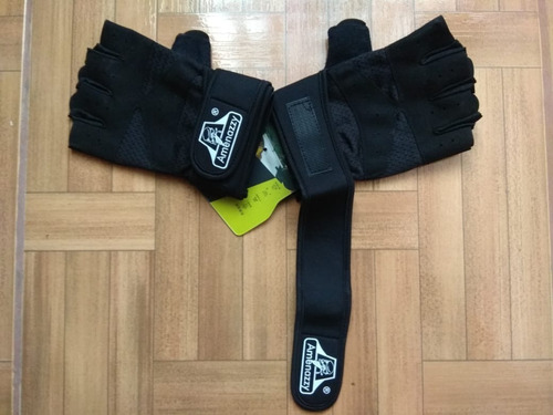 Imagen 8 de 10 de Guantes Deportivos De Entranamiento Black Gym Mitón Calidad