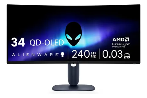 Monitor Curvo Alienware 34  Wqhd 240hz Con Freesync Pro