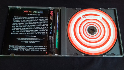Cd Single Promocional Fey Ni Tu Ni Nadie (Usado)