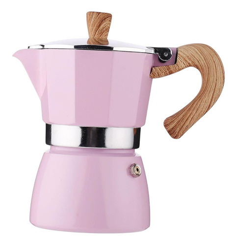 Cafetera Espresso De Aluminio Hervidor 300ml Rosado 300ml