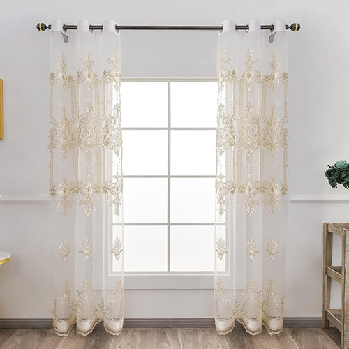 Ahbewin Cortinas Transparentes Blancas Para Ventana, Cortina