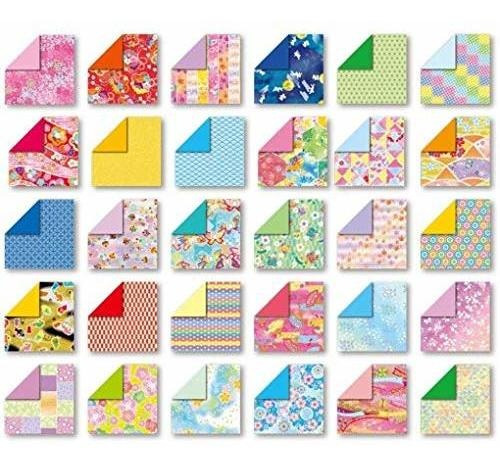 Papel Origami Japonés Chiyogami Doble Cara, 120 Hojas 