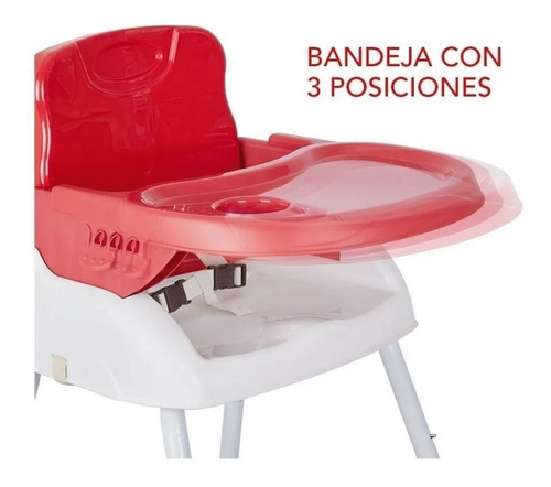 Imagen 4 de 6 de Silla De Comer Infantil Ok Baby 3 En 1 Alta Y Booster