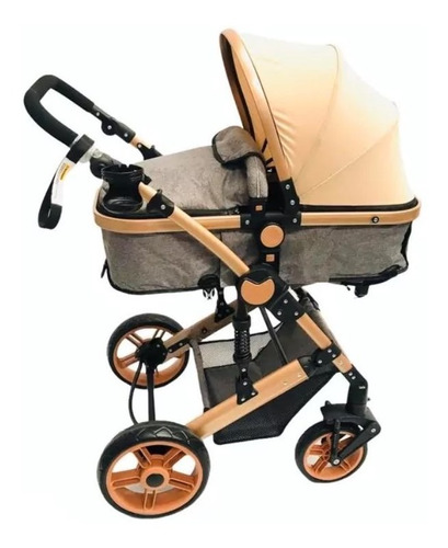 Cochecito De Bebe Linea Bronce Convertible En Cuna Y Asiento