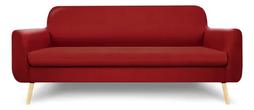 comprar Sofá Salas Minimalistas Modernas Lounge Sillon Ocasional Color Rojo Diseño de la tela Lino
