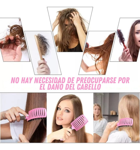 Cepillo Doble Peine Para Desenredar Cabello Masaje Capilar