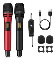 Comprar Tonor Micrófonos Inalámbricos Karaoke Dual Uhf Recargables E