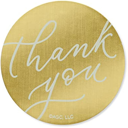 American Greetings Thank You Stickers Or Seals, White Script