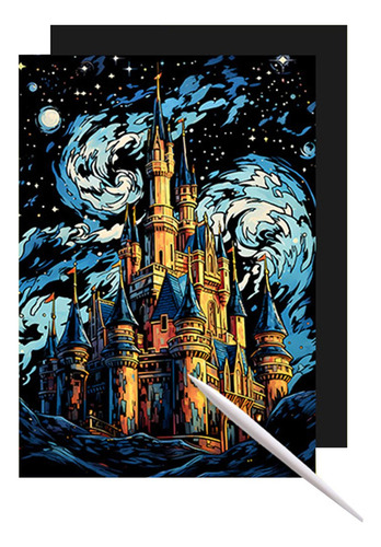 Papel Para Rascar, Hoja Para Rascar Negra, Juego De Castillo