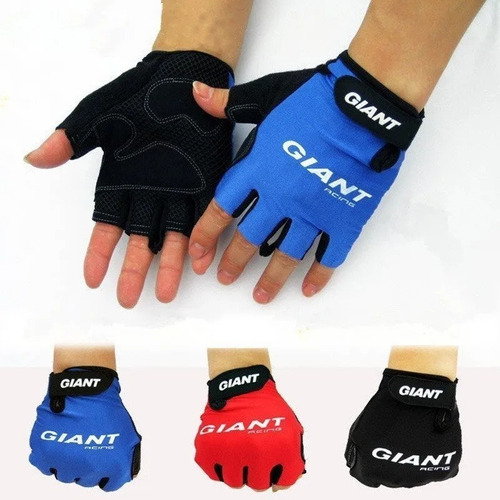 Guantes Medio Dedo Cortos Bici / Moto Gel Protec Giant - Fas