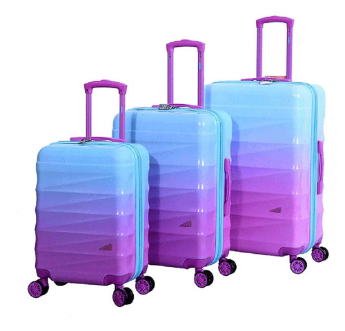 Set Valijas Trendy 20 24 28  Rigida Ruedas Viaje Candado