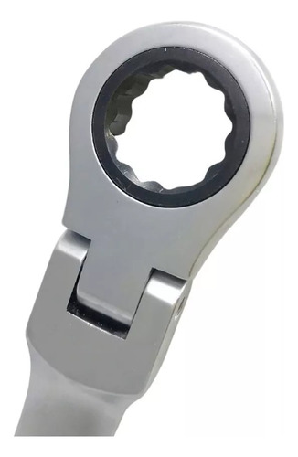 Chave Combinada 22mm Com Catraca Articulada Profissional Cor Prateado
