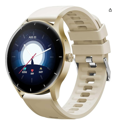 Smartwatch Feminino E Masculino Com Gps E Medidor De Pressão Dourado-escuro Dourado-escuro