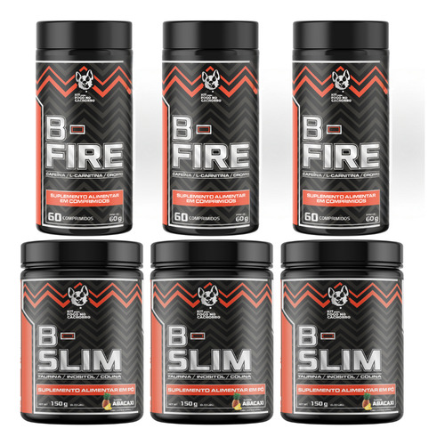 Kit Emagrecedor Triplo 3x B-fire + 3x B-slim
