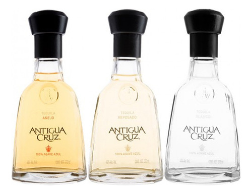 Tequila Antigua Cruz Tripack 375 Ml