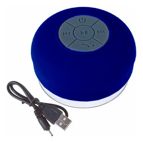 Mini Caixa De Som À Prova D'água Bluetooth Usb Azul Marinho