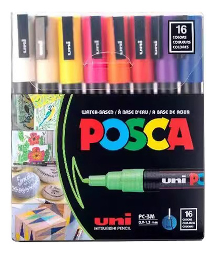 Rotuladores Posca Uni Pc, Bolígrafos De 3 M, 16 Colores