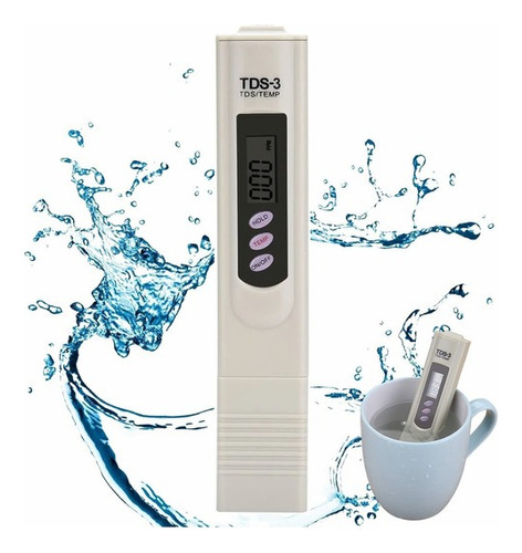 Medidor De Calidad Del Agua Tds-3 Y Temperatura 9999ppm