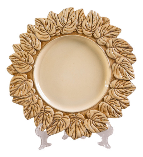 Plato Melamina Flowers By Vizcaína - Pack 25 Color Blanco Flor Beige
