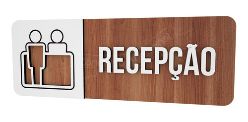 Imagem 2 de 3 de Placa Indicativa Recepção Consultório Hospital Clinica Bar