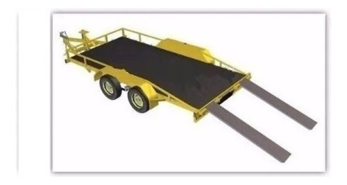 Carretinha Reboque Para Carro Veículos Rampa 2 Eixo Projeto