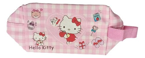 Cosmetiquera Hello Kitty Amplia Con Cierre Estuche