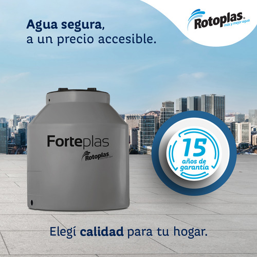 Tanque De Agua Forteplas 400 L By Rotoplas Tricapa Vertical Gris 100 X 85 Cm