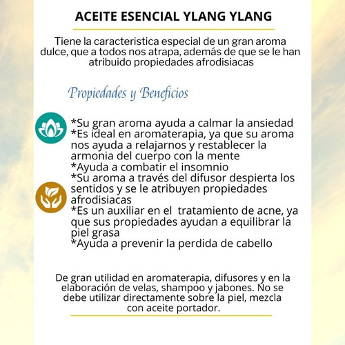 Aceite Esencial De Ylang Ylang 100% Puro Y Original 10ml