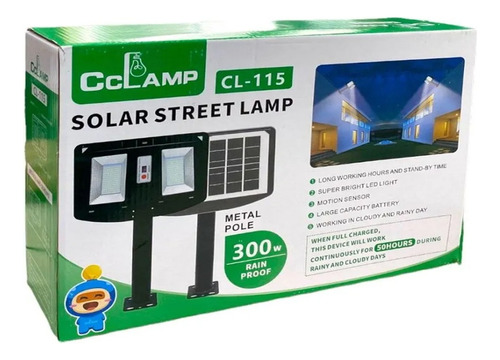 Lampara Exterior Con Panel Solar Cl-115