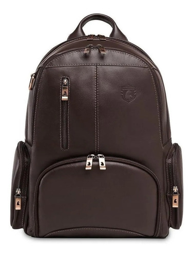 Imagem 1 de 5 de Mochila De Couro Nordweg Para Notebook Nw072b Italiano Café