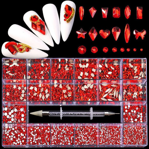 Nail Art Rhinestone Pegatinas Decoración De Uñas Set