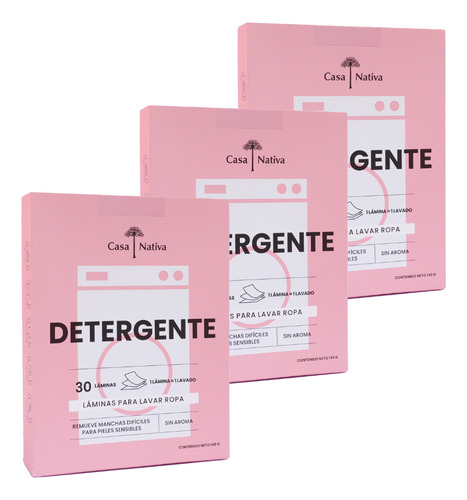 Tripack Detergentes Laminas Ecológicas-alto Rendimiento