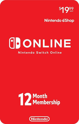 Imagen 2 de 2 de Membresía Nintendo Switch Online X 12 Meses (oferta)
