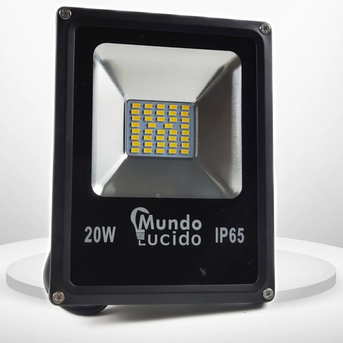 Imagen 2 de 6 de Reflector Led De 20 Watts Para Exterior (rf20) Luz Cálida
