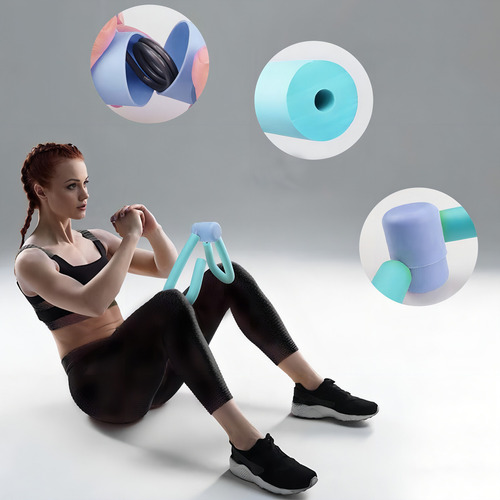 Ejercitador con forma de mariposa para piernas y muslos, color verde agua