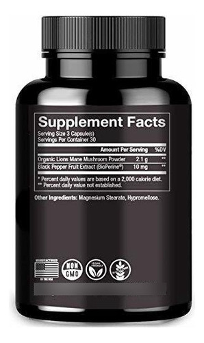 Hongos Melena De Leon Organicos Dr Emil Vegano 90 Cap