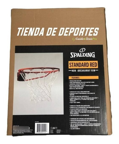 Aro De Basquet Con Red Standard Spalding Nba Pared Exterior