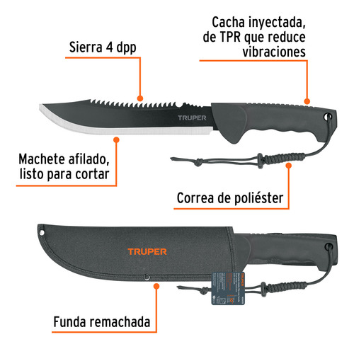 Combo De Machetes Doble Filo Con Funda Y Hacha Labor