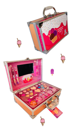 Maleta De Maquillaje Niñas Set De Cosmético Regalo Sombra