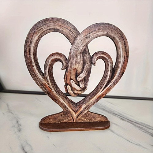 Estatua Decorativa Con Forma De Corazón Que Sostiene La
