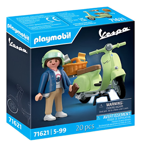 Playmobil 71621 Vespa 1969 Verde Claro 20pcs