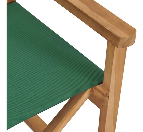 Silla De Director Para Jardin Plegable Madera De Teca Verde